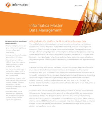 Informatica Master Data Management